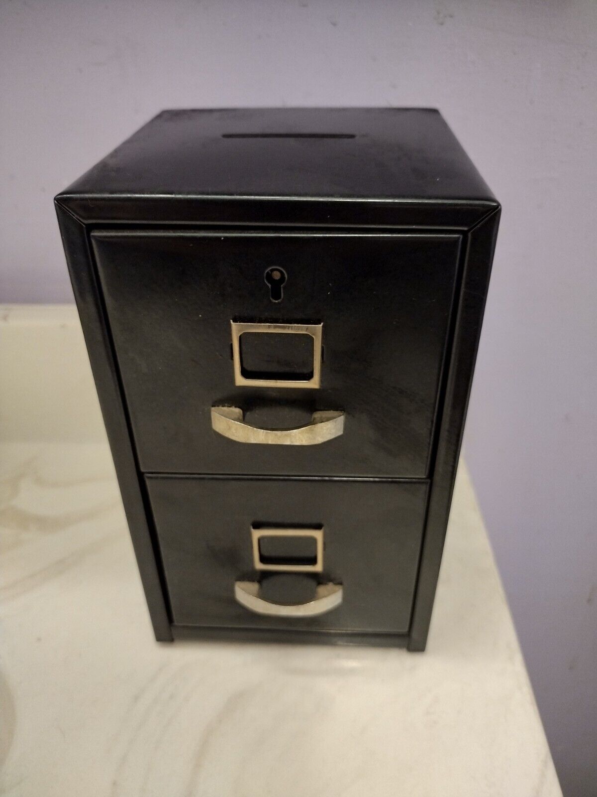 Vintage Filing Cabinet Bank Metal