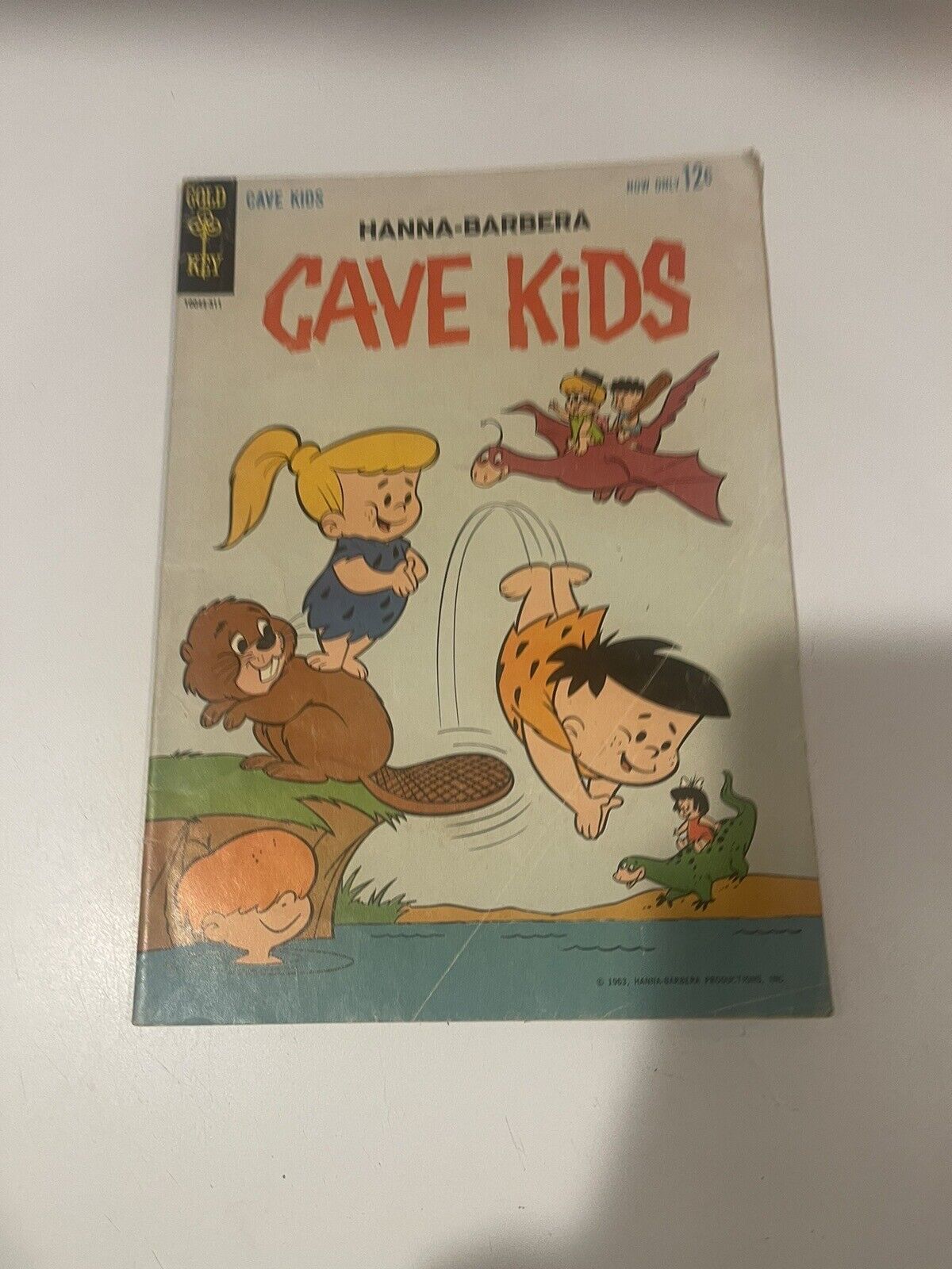 Vintage CAVE KIDS #3 1963 Flintstones Hanna-Barbera Gold Key Comic VTG