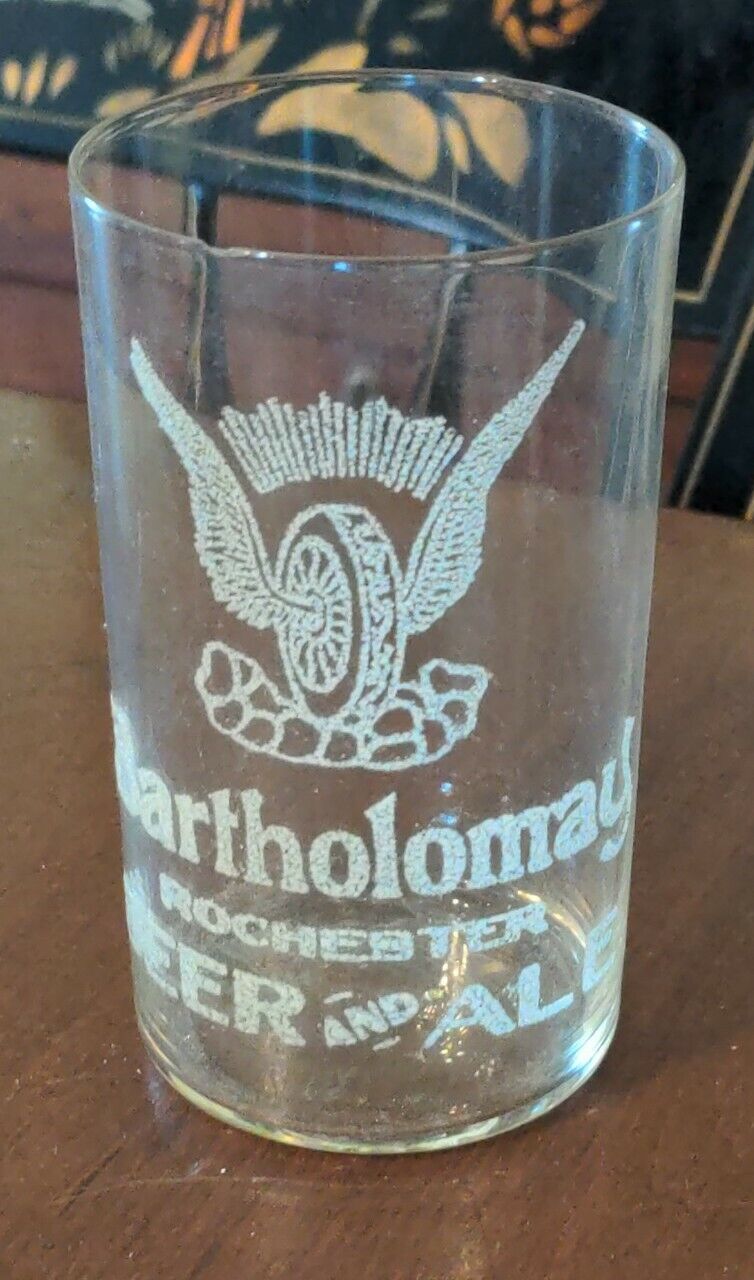 Bartholomay Rochester Beer & Ale Pre-Pro Glass as is