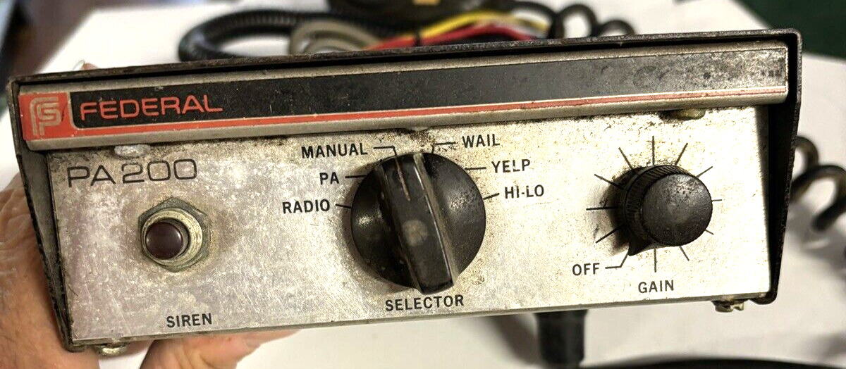 RARE Vintage Federal Signal PA200  UNTESTED PA 200 FROM RADIO ESTATE