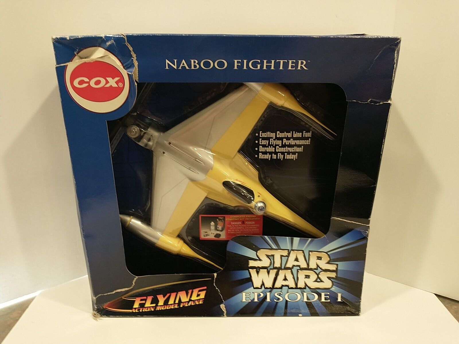 Cox Naboo Fighter Star Wars Episode I Flying Action Model Plane. NEW.  bsmt