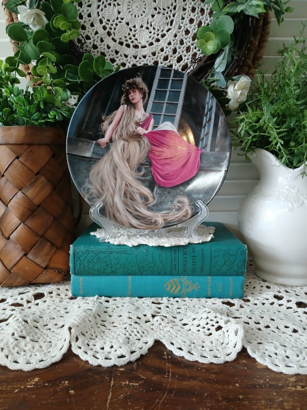 Vintage German Rapunzel Decorative Wall Plate