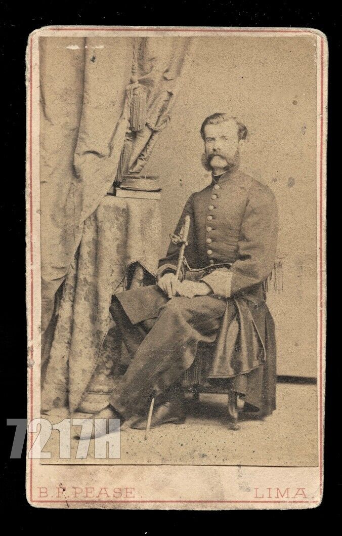 SIGNED CDV Photo of Civil War USN NAVY Officer in Peru 1865 ID'd 1860s