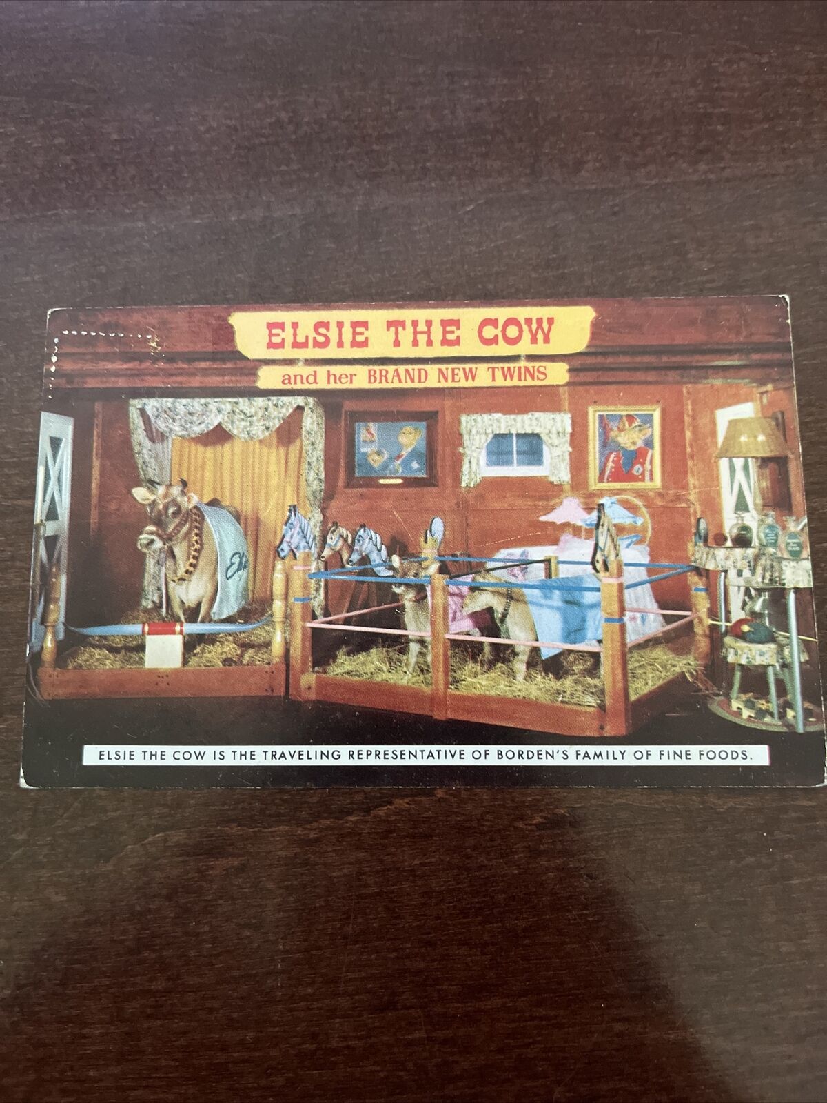 Vintage Postcard 1957 Elsie The Cow and her Twins