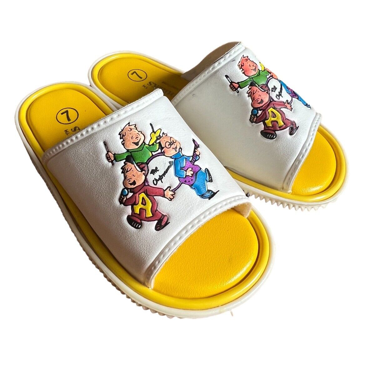 Alvin and the Chipmunks Vintage 1984 Bagdasarian Kids Size 7 Slide Sandals
