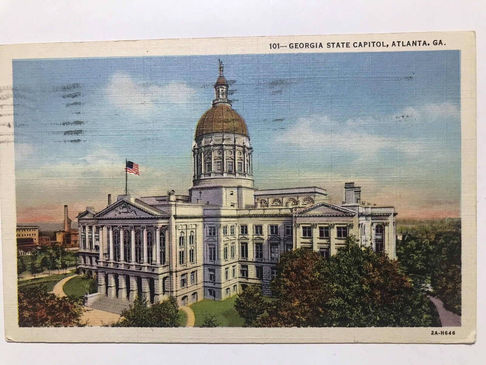 1943 Georgia State Capitol Atlanta Georgia Postcard