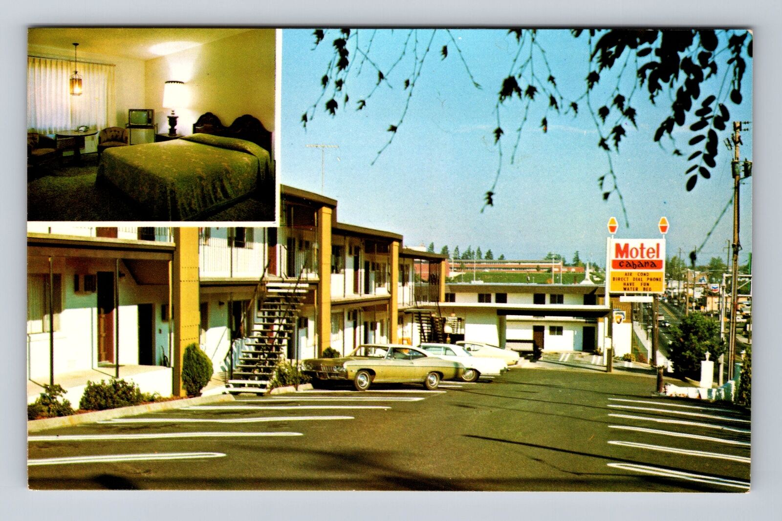 Portland OR-Oregon, Cabana Motel, Souvenir, Antique, Vintage Postcard