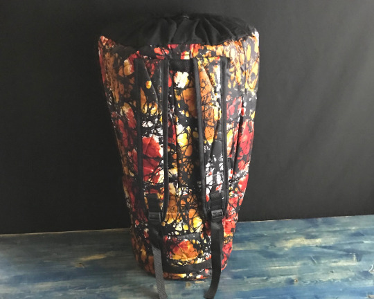 Large Handmade Djembe Bag, Backpack Straps, Easy Top Load, Sufficient Protection