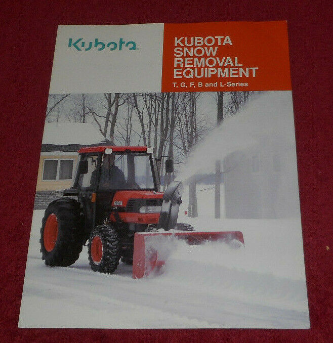 1996 Kubota Snow Removal Equipment T G F B & L-Series Advertising Brochure