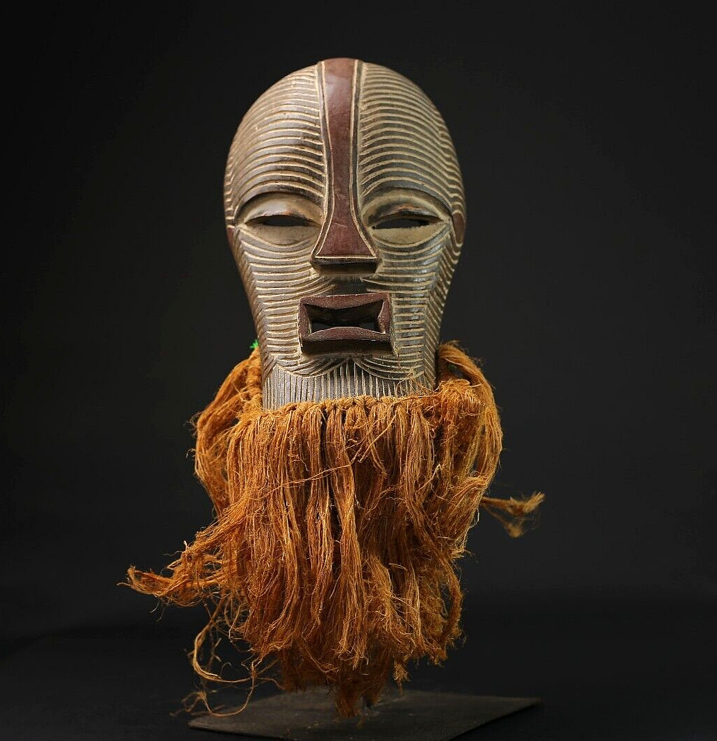 African Tribal Art Mask Hand Carved Tribal Mask Songye Kifwebe Mask-G2159