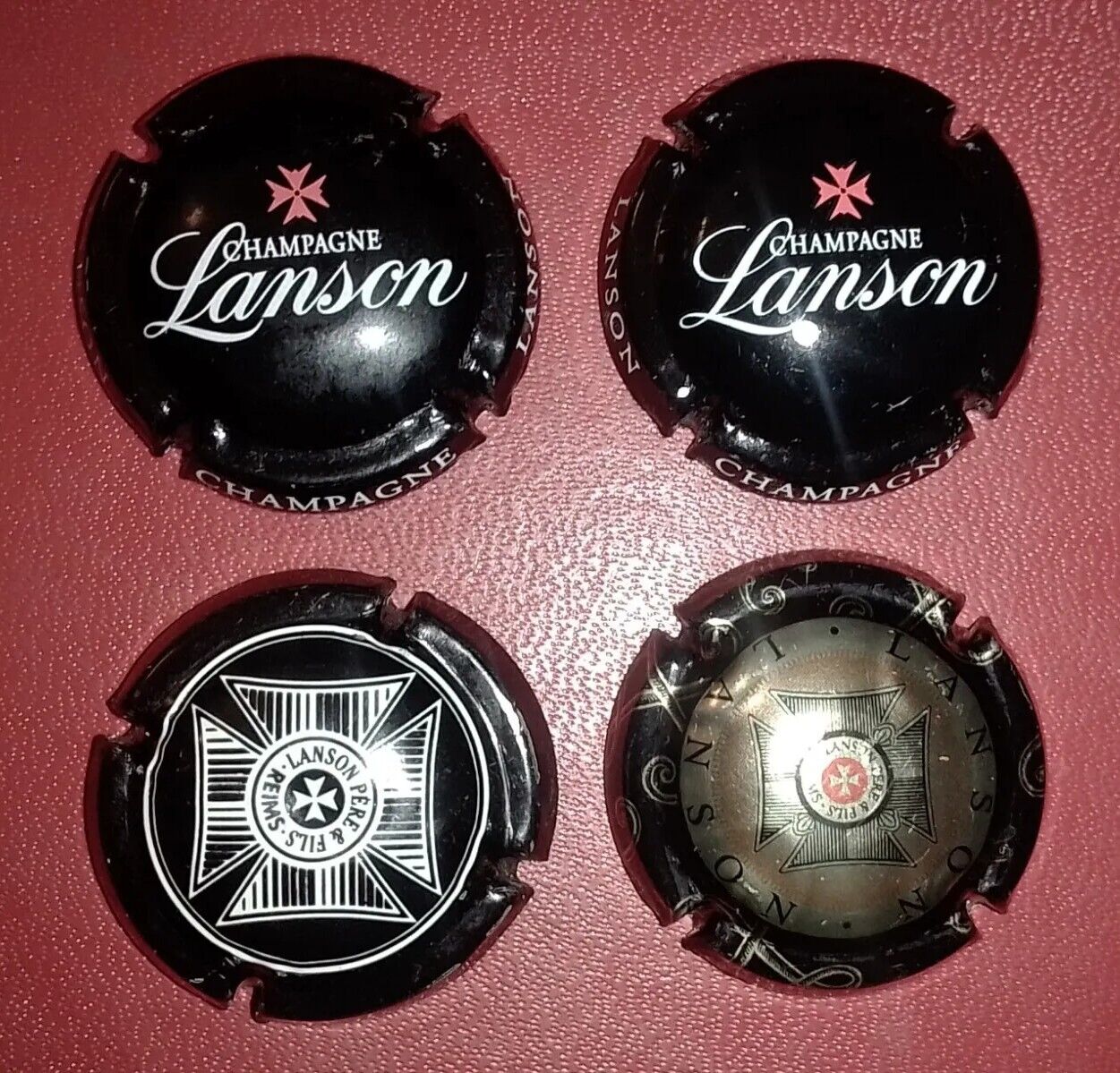 Lot of 4 Lanson Champagne Capsules, 2 of which are very rare 
