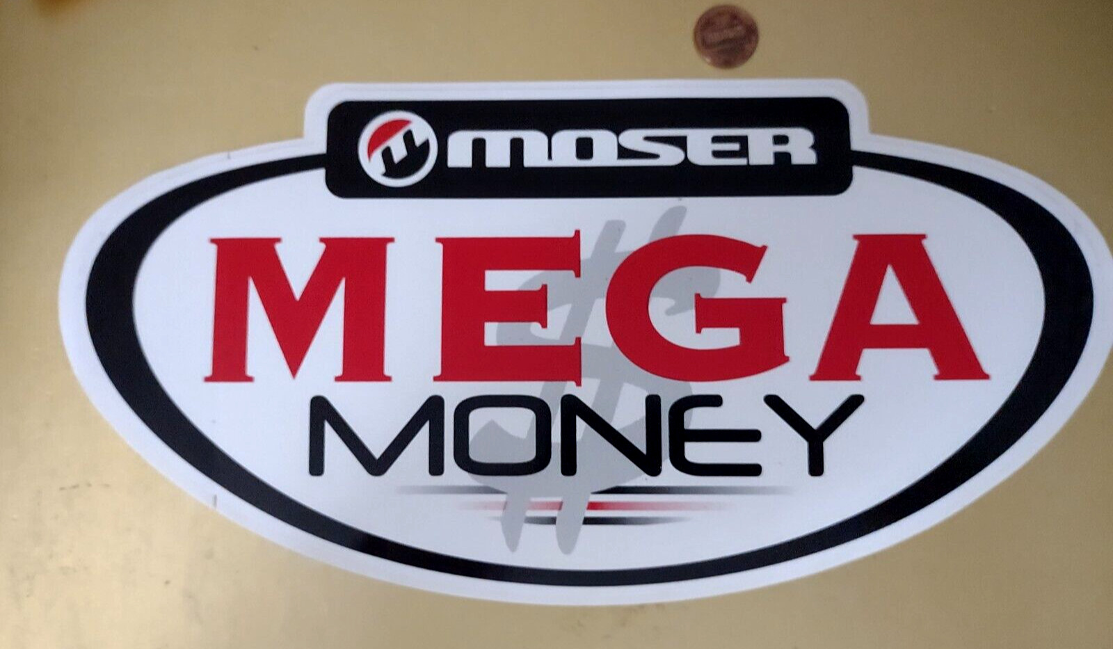 LARGE MOSER MEGA MONEY Sticker / Decal  ORIGINAL old stock RACING