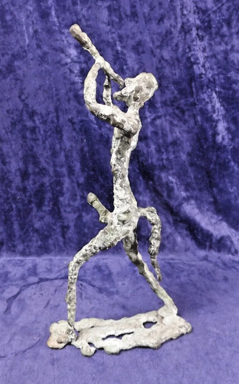Vintage Metal Sculpture - Erotic Pan Character - Attributed to Harold Monk 1970s