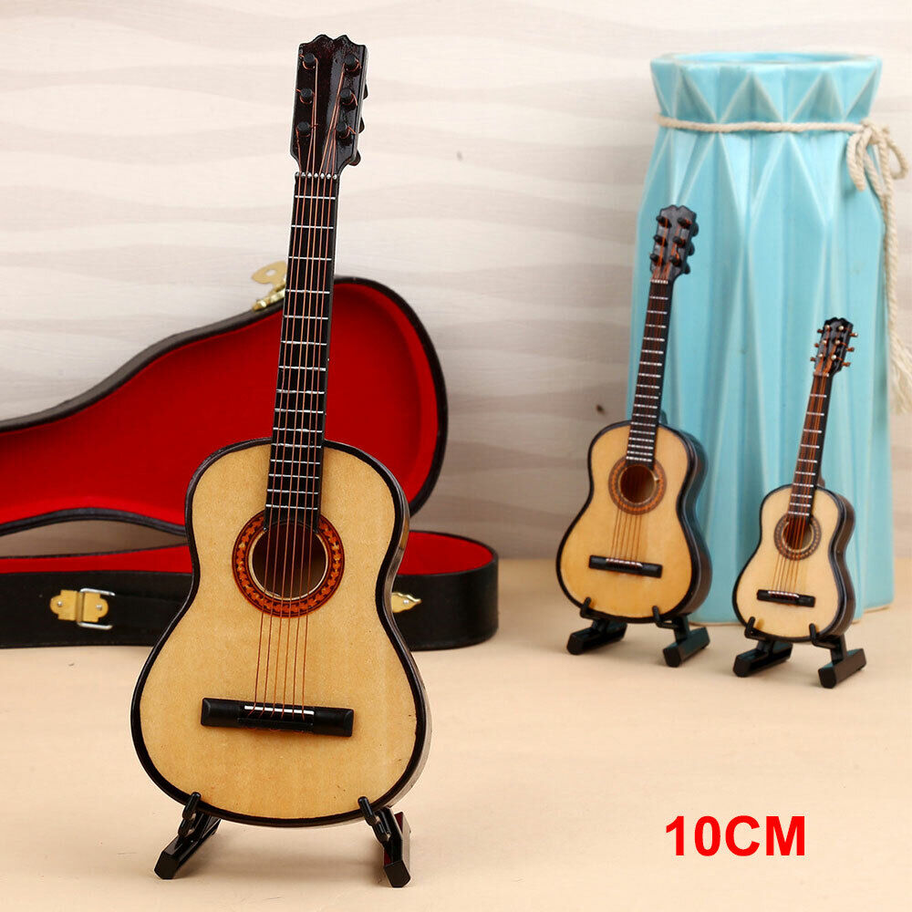 Mini Acoustic Guitar Wood Beginner Blue Toy Guitarra Kid Display Gift Instrument