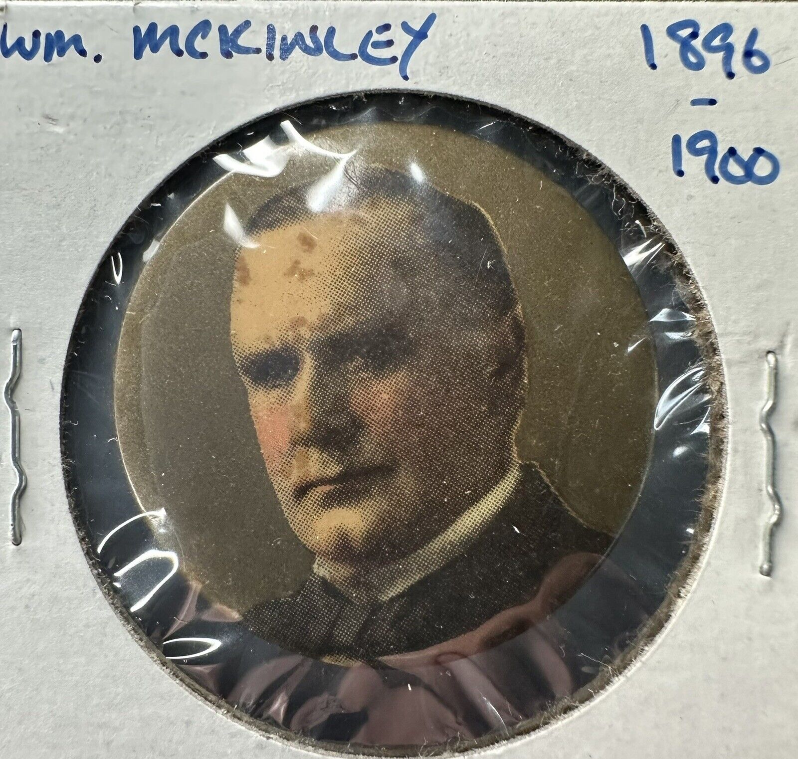 1900 WILLIAM MCKINLEY Political Campaign President Election Button Badge Pin