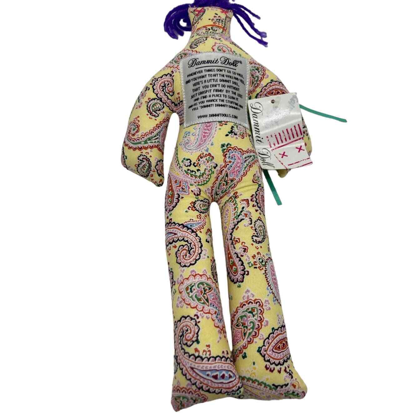 Dammit Doll Stress Relief Anger Gag Gift Voodoo Paisley Fabric