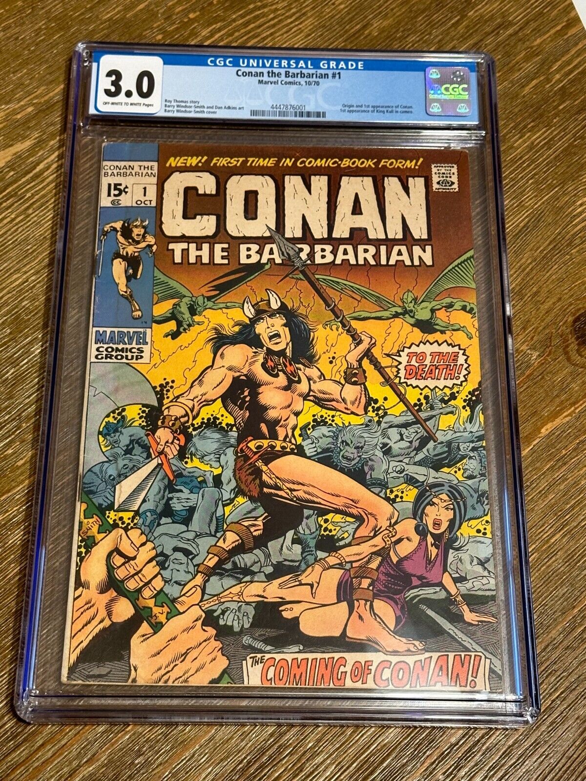 Conan the Barbarian #1 - The Coming of Conan - Marvel 1970 -CGC 3.0