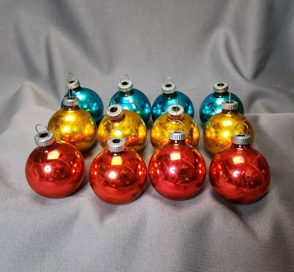 Shiny Brite Ornaments Vintage Christmas Mercury Glass Ball 1.75\