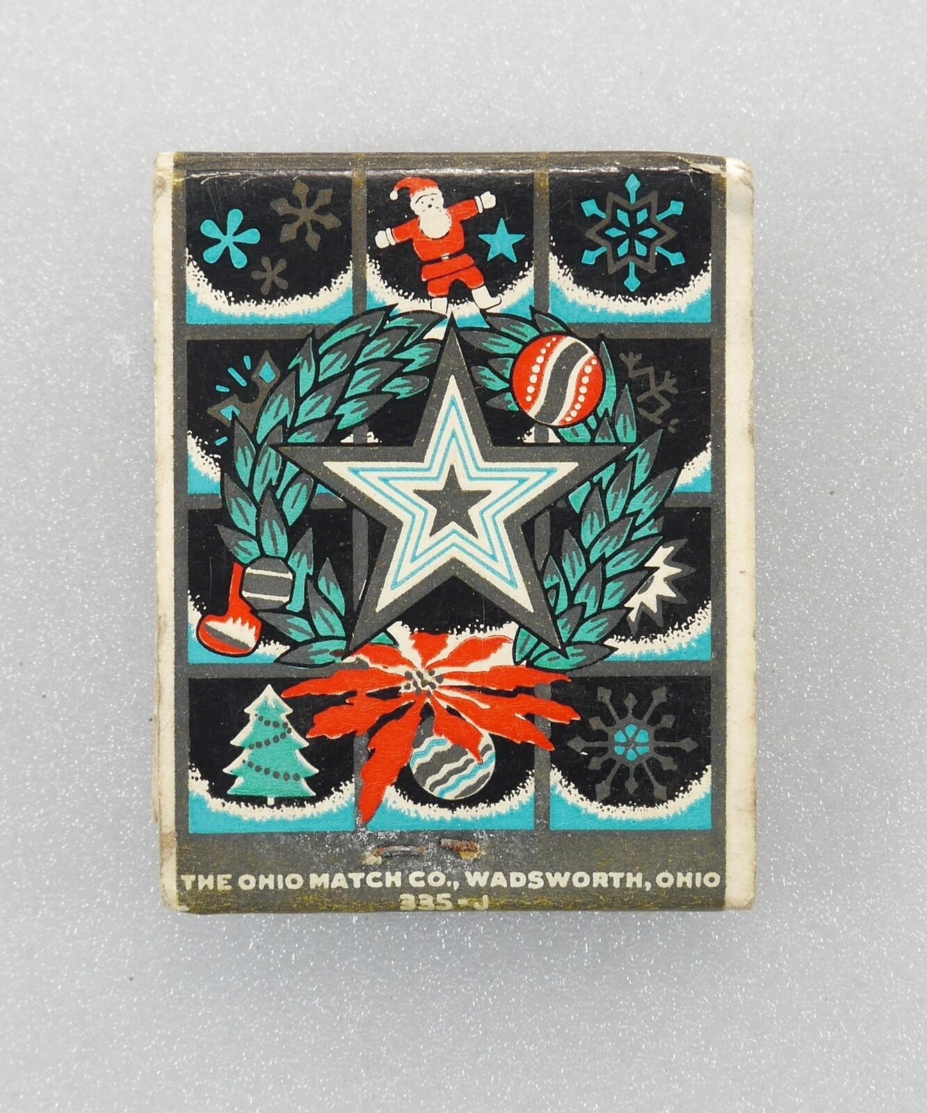 Del Rio Bank & Trust Company Seasons Greetings Holiday Matchbook Cover Struck