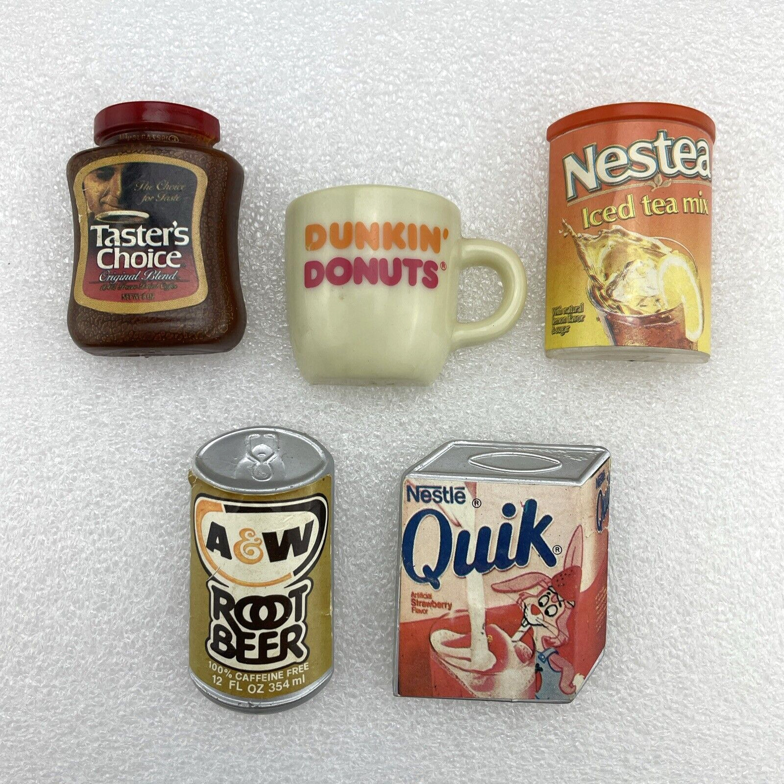 Vintage Arjon Advertising Fridge Magnets Nestle Nestea Tasters Choice Dunkin A&W