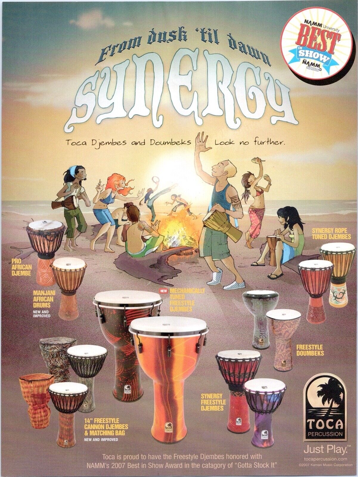 2007 Toca Percussion Print Ad From Dusk ’Til Dawn Synergy