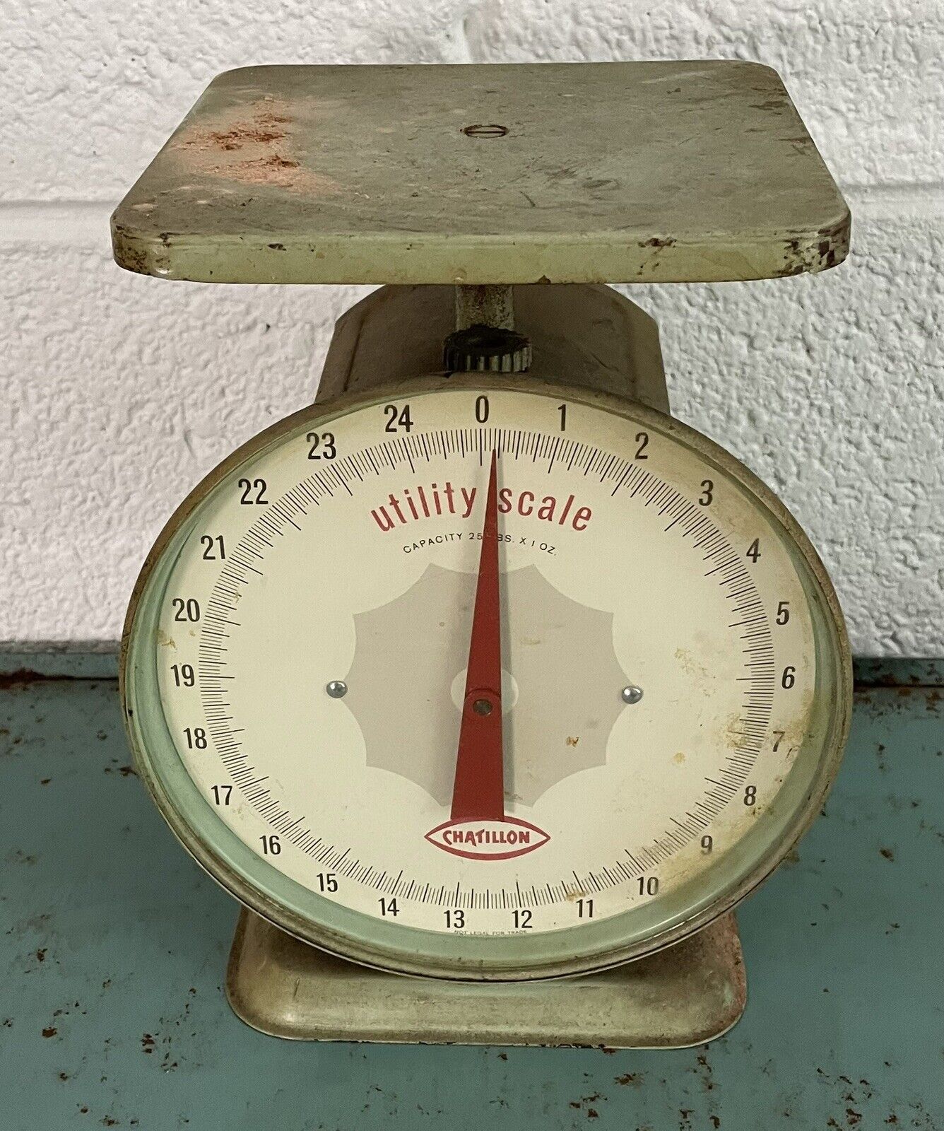 Vintage Antique Chatillon Utility Scale 25lb Capacity USA Made Scale R