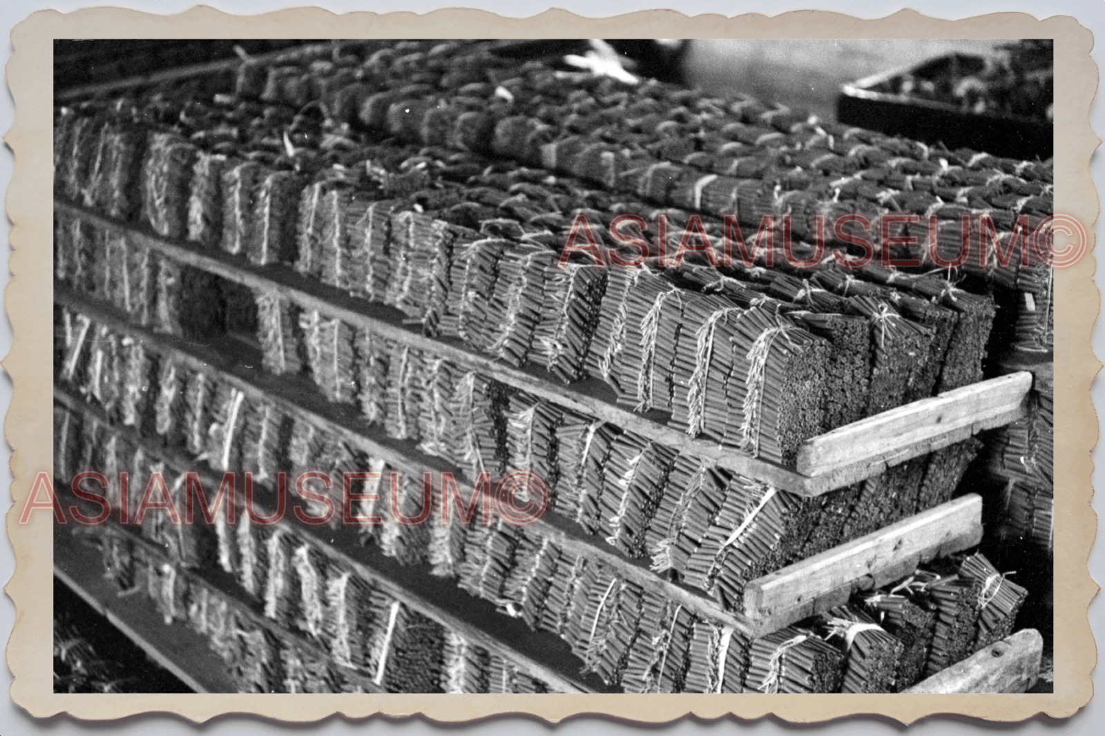 40's MACAU MACAO Firecrecker Factory Stock Pile Old Vintage Photo 澳门旧照片 27131