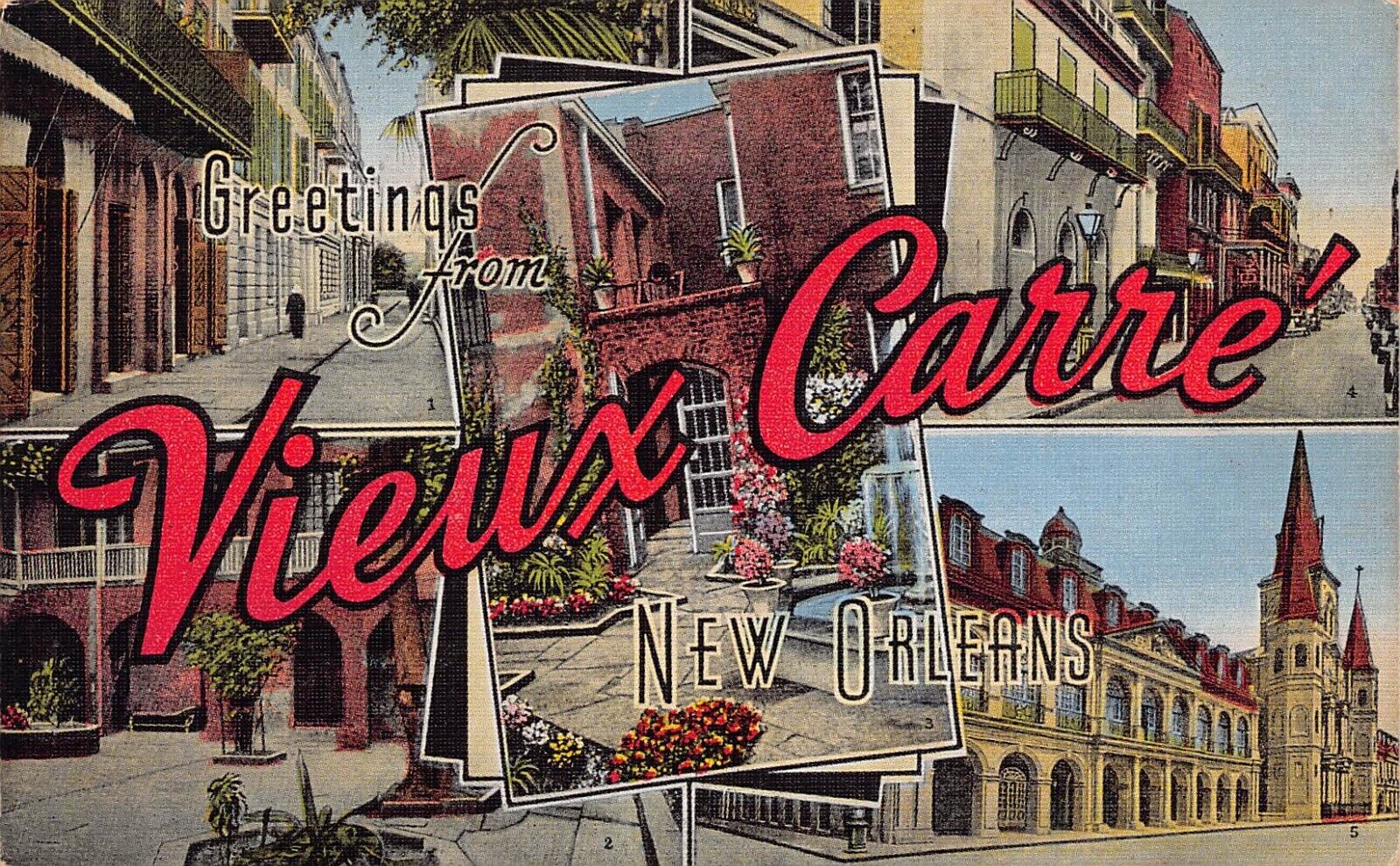 New Orleans (Louisiana) Greetings From Vieux Carre’ Larger Not Large Letter 3856