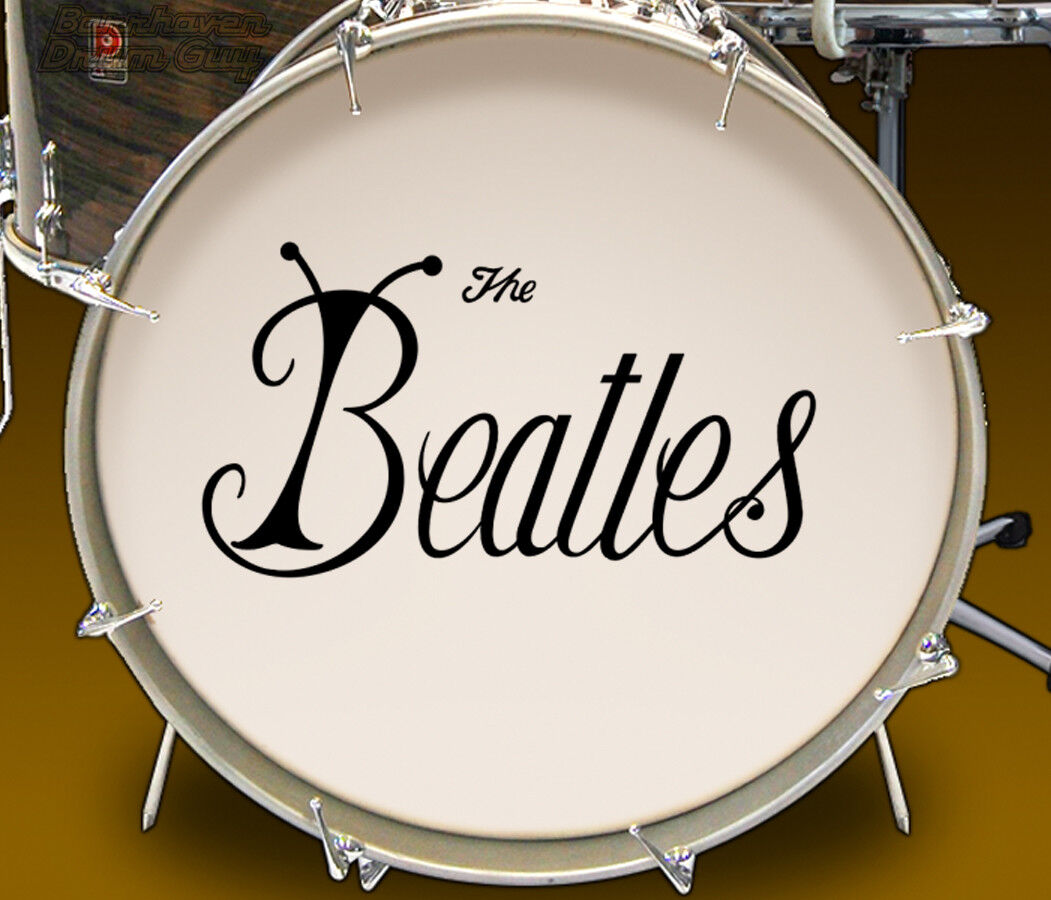 The Beatles, \'Bug\' Logo, Repro Adhesive Decal Set for Bass Drum Reso Head