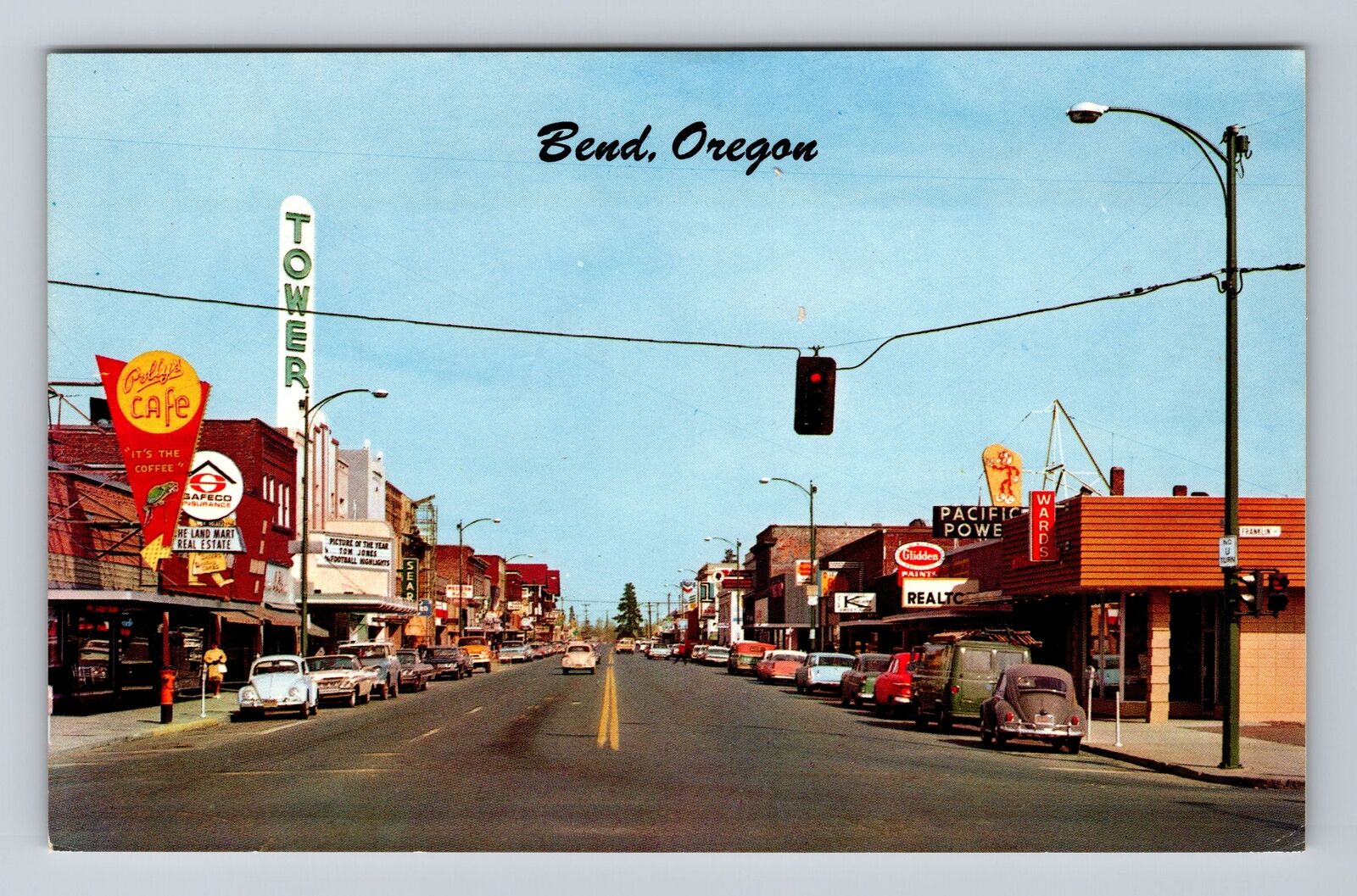Bend OR-Oregon, Downtown, Advertisement, Antique, Vintage Postcard