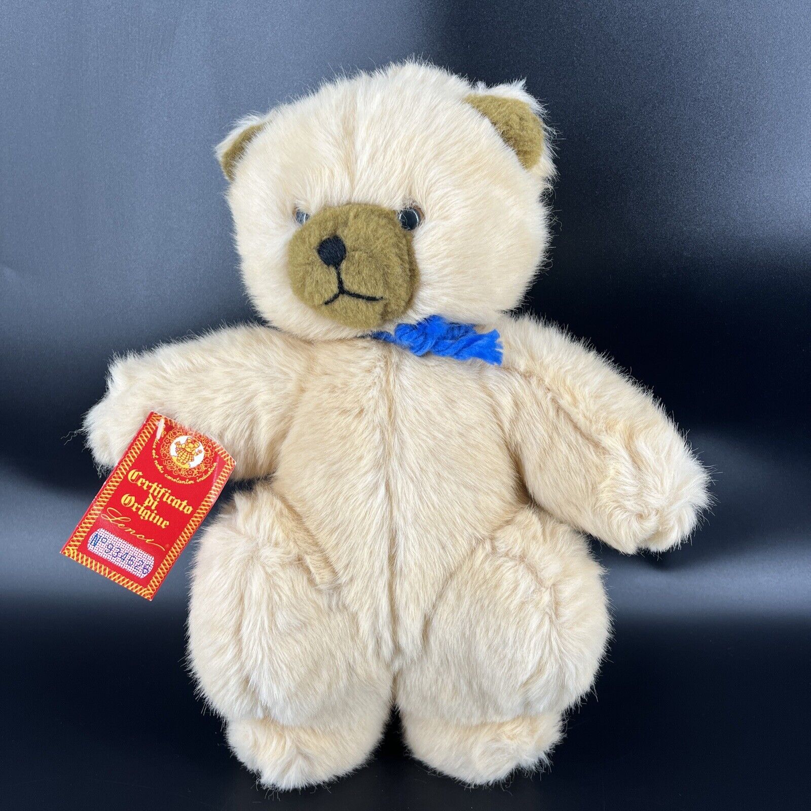 Vintage Lenci Plush Off White Teddy Bear Torino Italy Vintage Stuffed Animal Toy