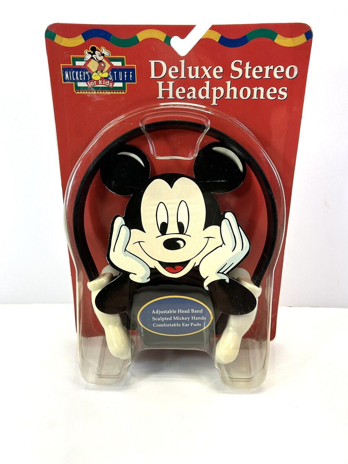 Mickeys Stuff for Kids Mickey Mouse Deluxe Stereo Headphones MK-034 Vintage New