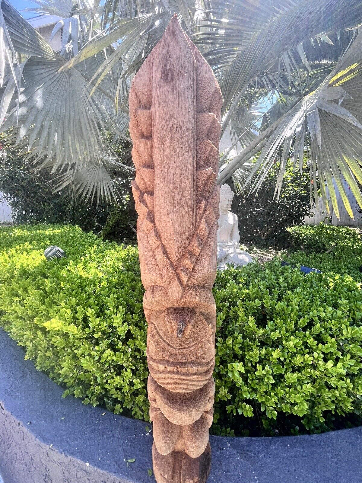 New 3’ 3” Lono #3 by Smokin\' Tikis Hawaii Coconut Palm Hand-carved