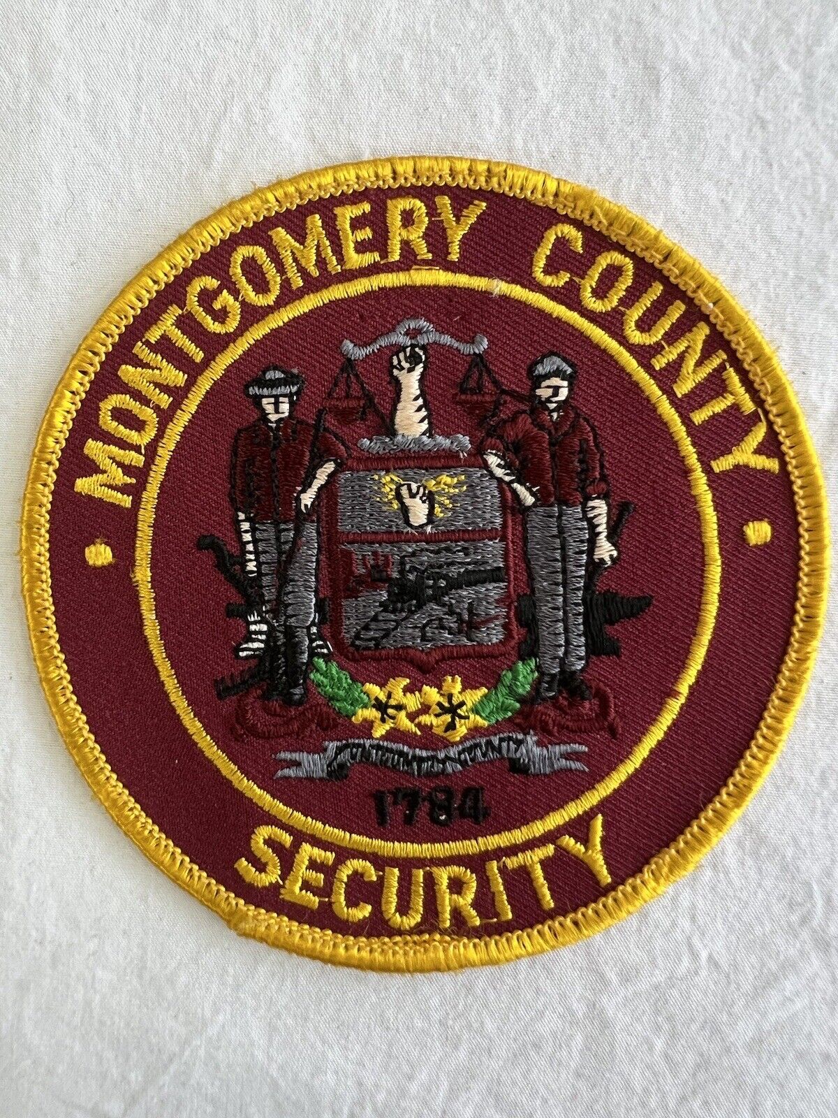 VTG Montgomery County 1784 Security Rare 4’x 4’ Patch Brand New
