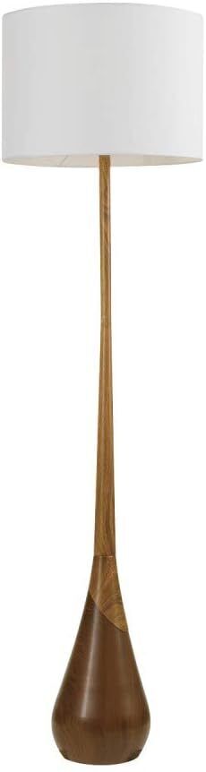 (USA) Novogratz x 67225 65 Floor Lamp, 2-Tone Wood Toned Base, White