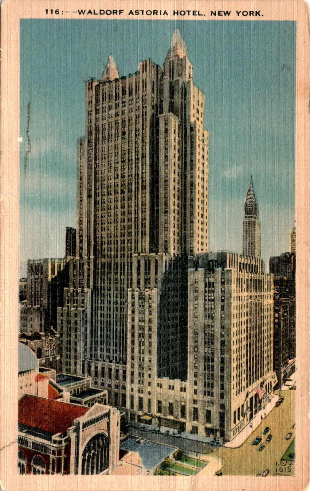 Waldorf Astoria Hotel, New York, 1931, 49th Street,  Postcard