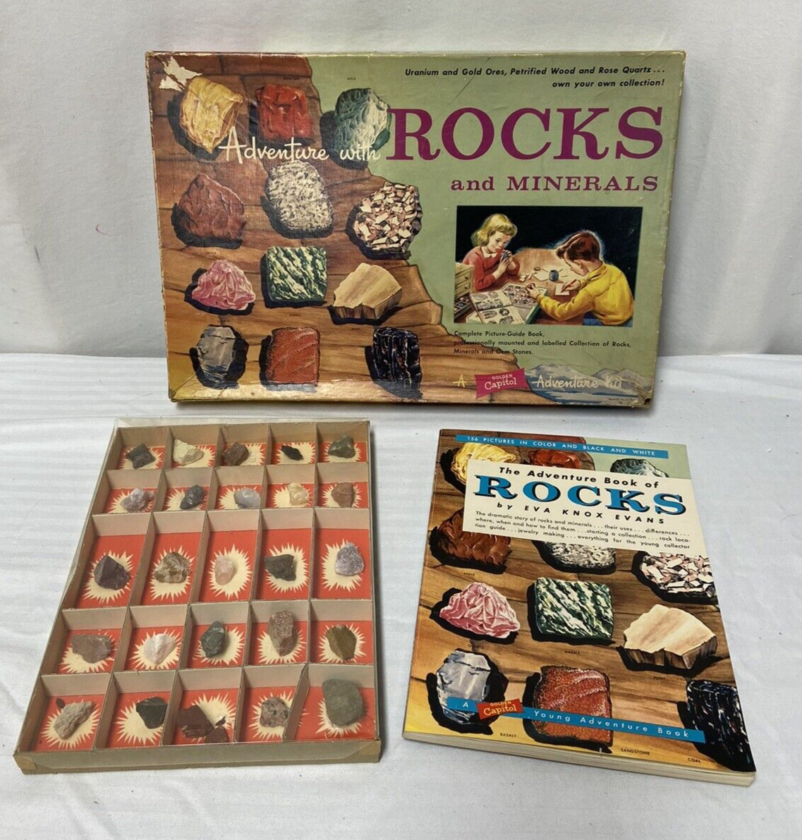Vintage Adventure with Rocks and Minerals K1-295 1957 Simon & Schuster