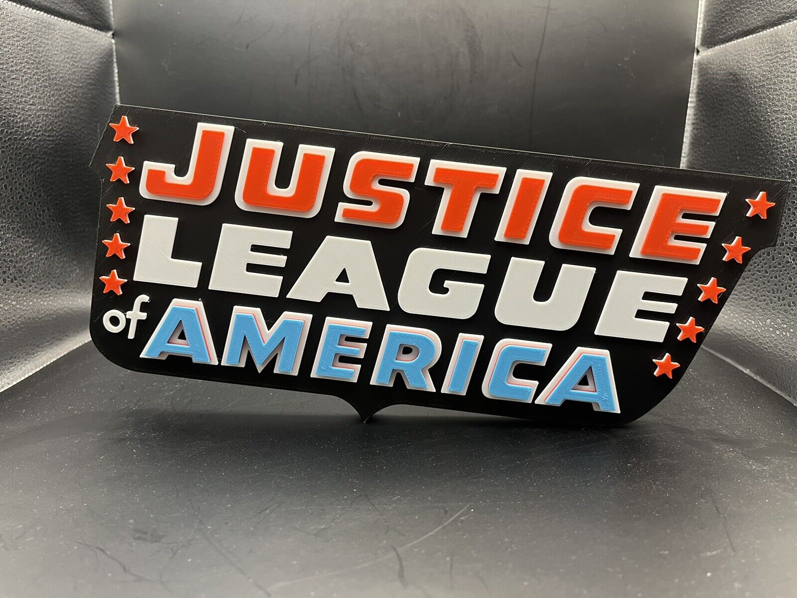 Justice League of America Logo Sign Display | 3D Wall Desk Shelf Art