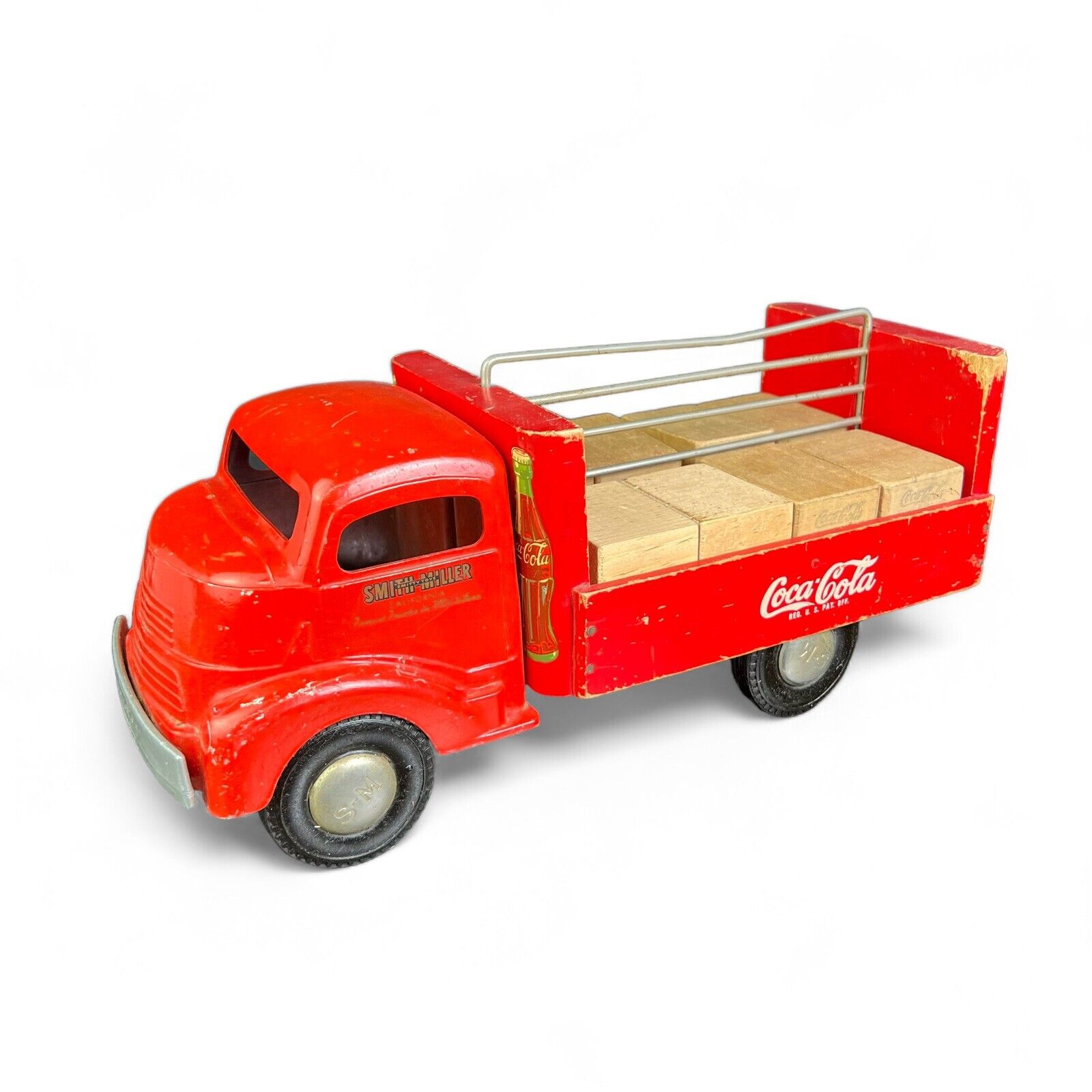 Vintage Smith Miller Coca-Cola Delivery Truck Red Original Paint Wood Cases