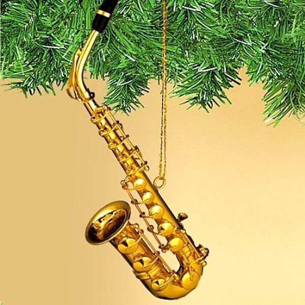Gold Saxophone Miniature Ornament