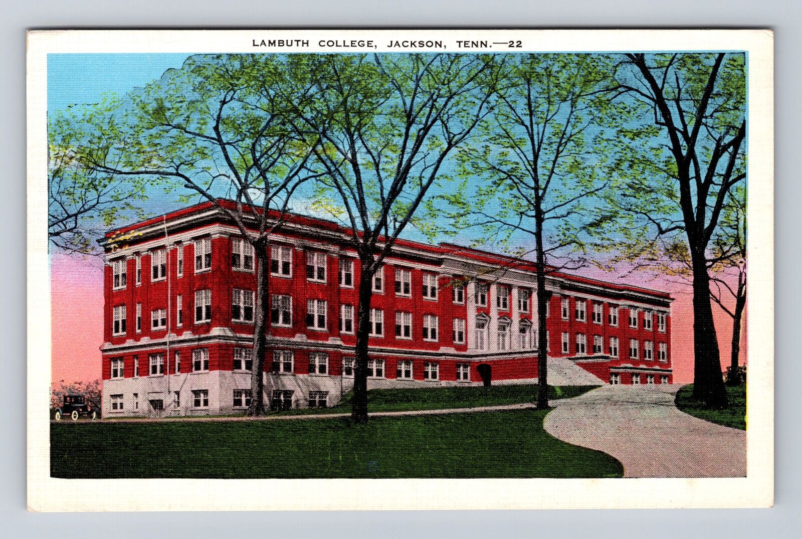 Jackson TN-Tennessee, Lambuth College, Antique, Vintage Souvenir Postcard