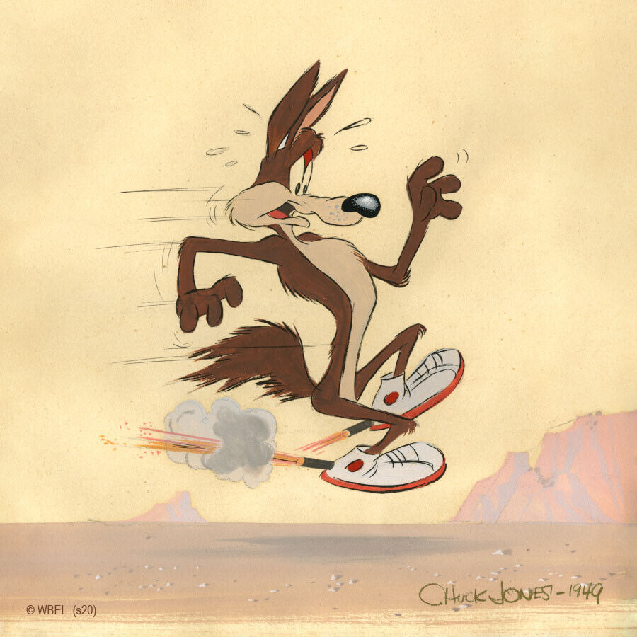 Chuck Jones Wile E Coyote Fast-1949 Art Print Warner Bros Limited Edition of 149
