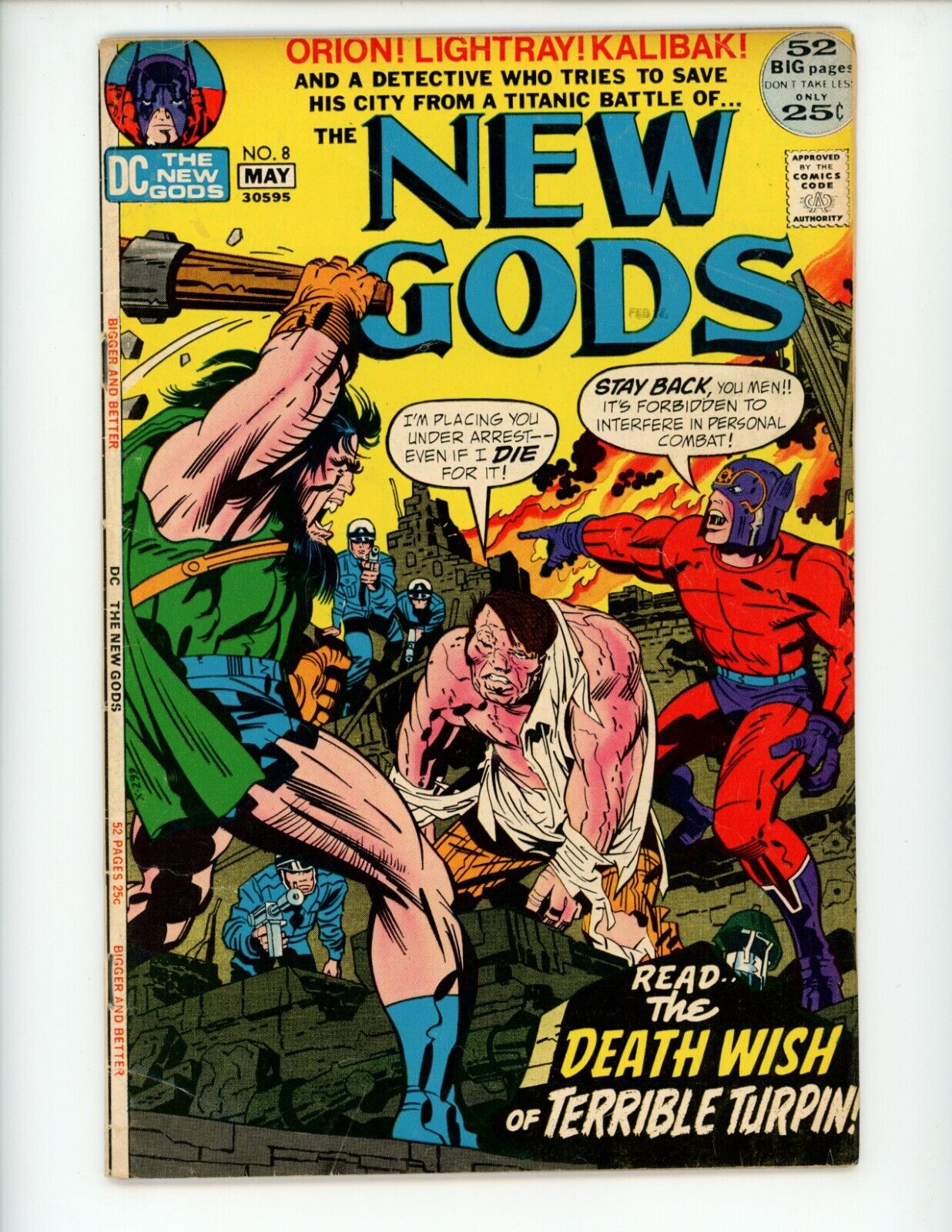 New Gods #8 Comic Book 1972 FN Jack Kirby DC Orion