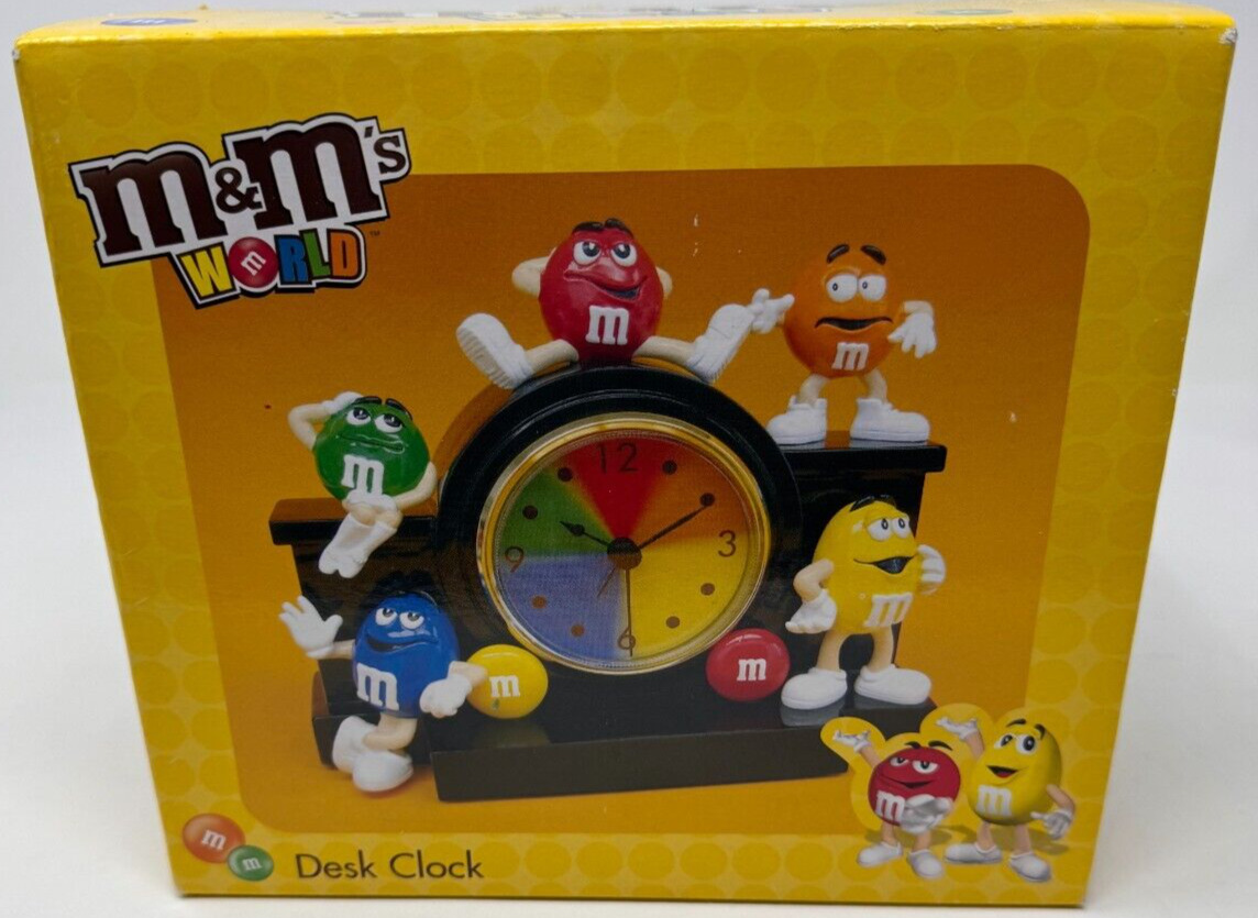 M&M\'s World Multi Character Desk Clock With Alarm 2005 Mars Inc