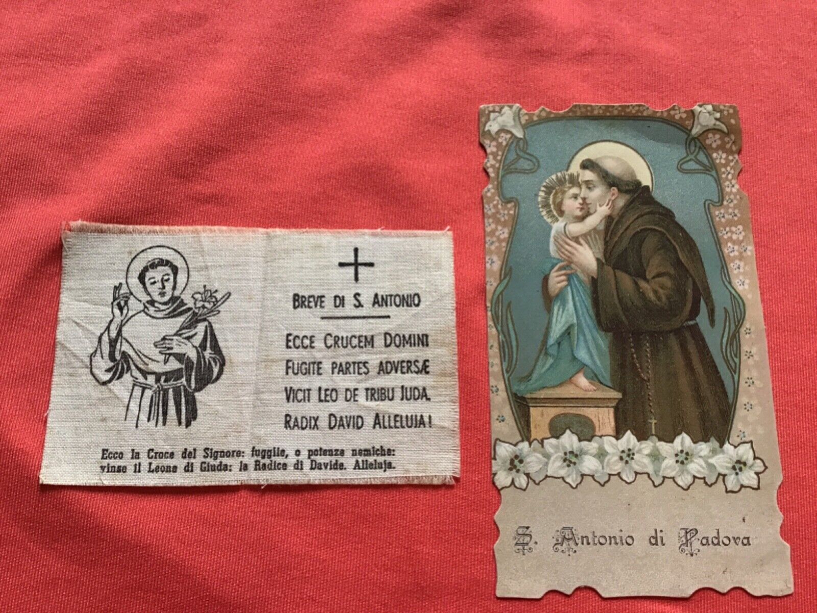 Rarest relic Saint Anthony of Padua: for exorcism + holy card 1898 special offer