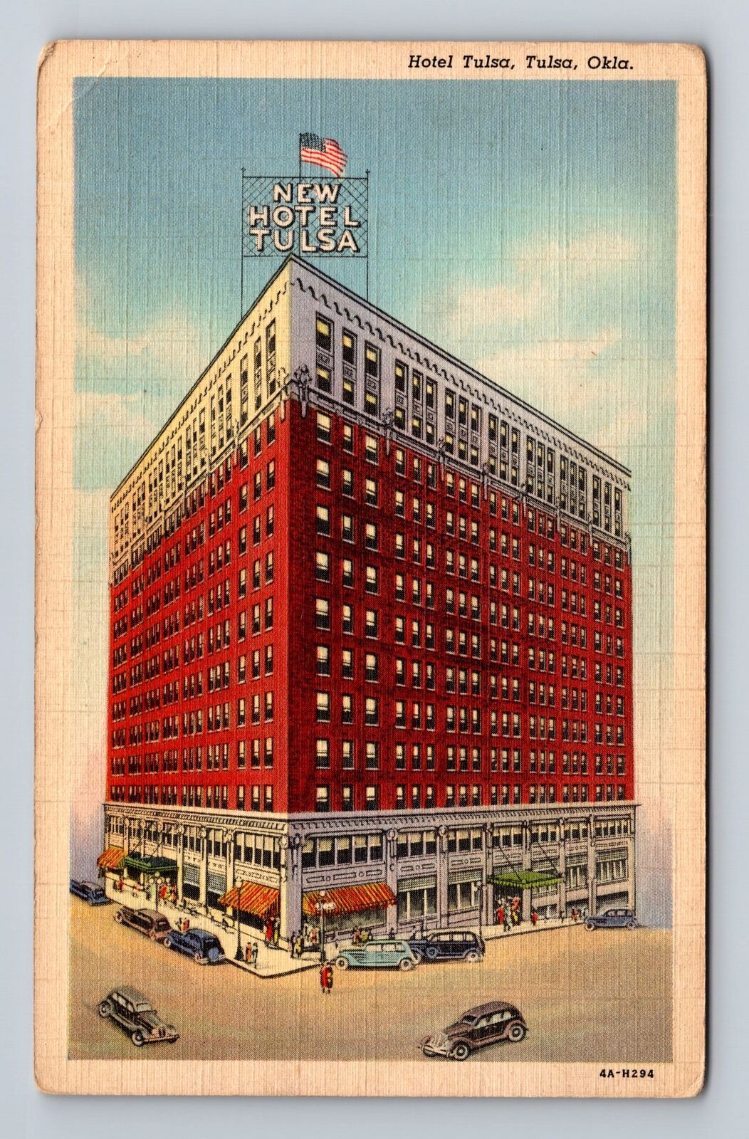 Tulsa OK-Oklahoma, Hotel Tulsa, Advertising, Antique Souvenir Vintage Postcard