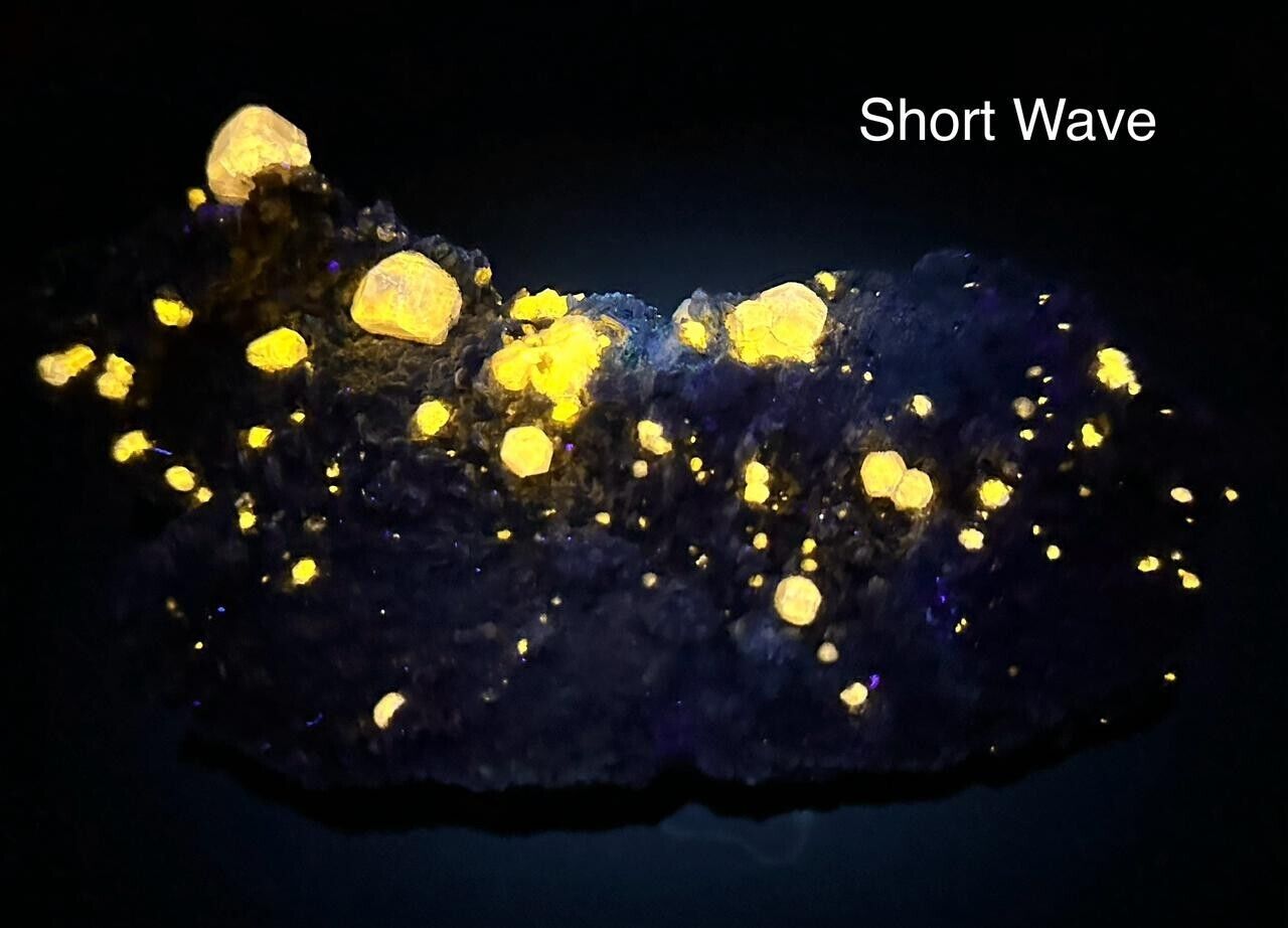 627 G. Fluorescent Full Terminated Apatite Crystals On Matrix @Pakistan