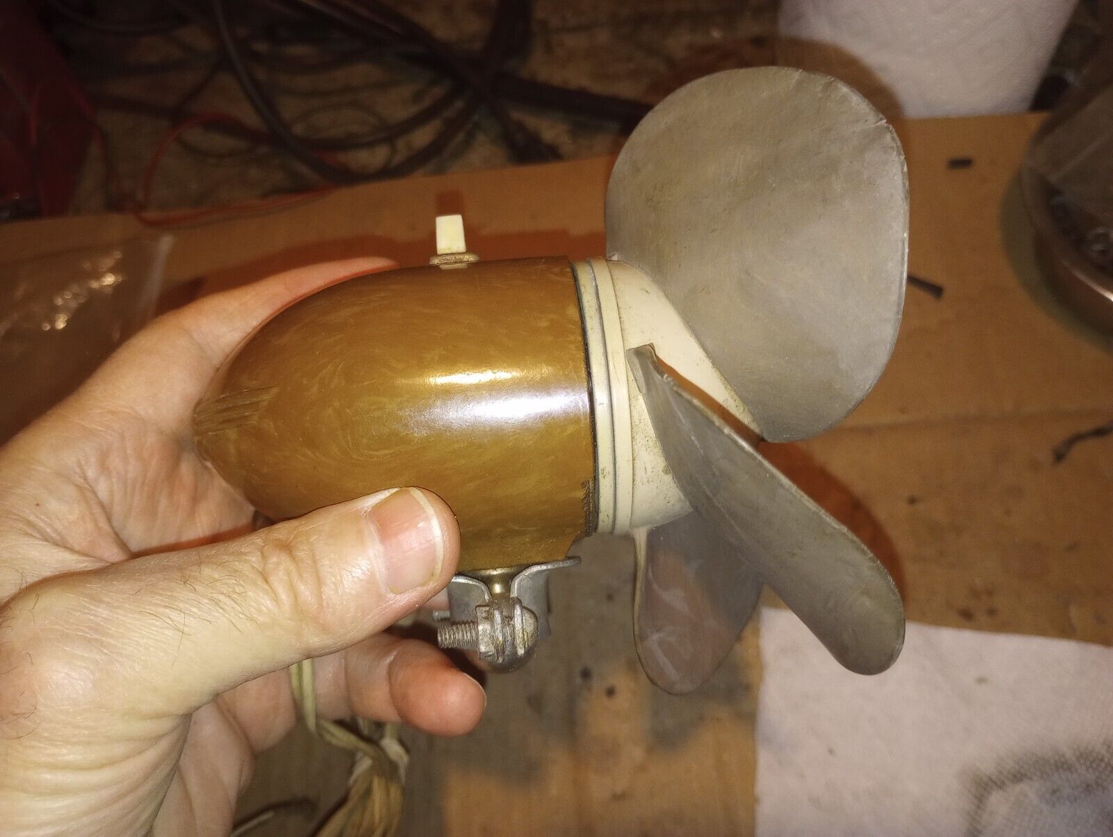 Antique Vintage Safe-Flex Automobile Dash Mount Fan - As Found - As Is