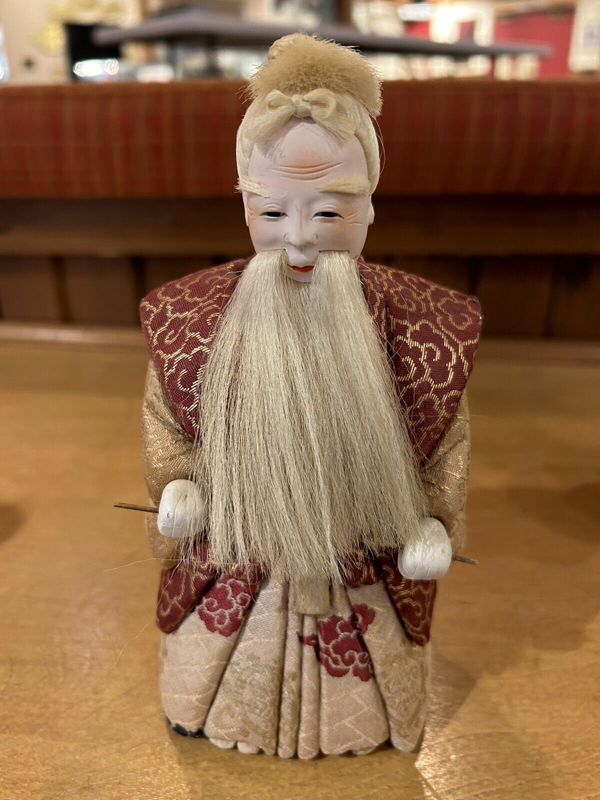 Vintage Kimekomi Doll Old Man Hand Made Crafted Japanese