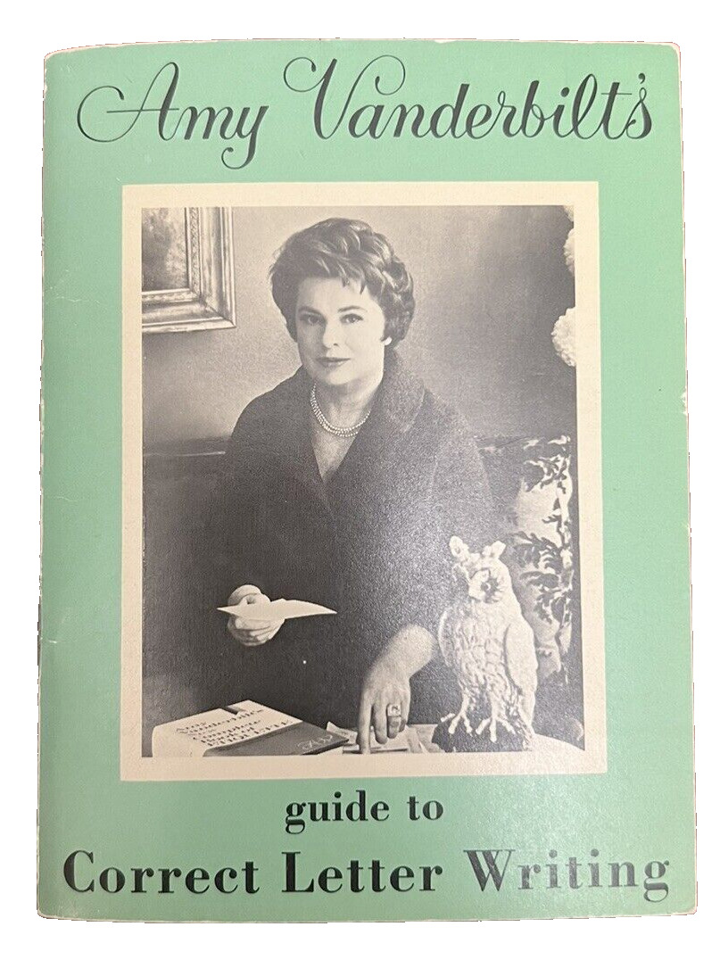 1959 Amy Vanderbilt\'s Guide to Correct Letter Writing (Stuart Hall) Vintage 50s